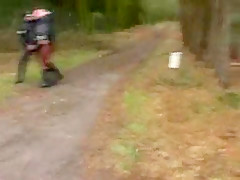 in and out of the car