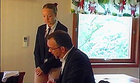 junior wife goes back to school for correction !