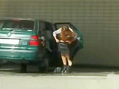 peeing at the car wash