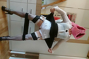 red head bimbo fuckpig tiny clitty sissy toilet slave humiliation