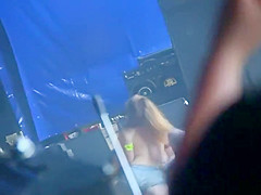 rock groupies got on the stage