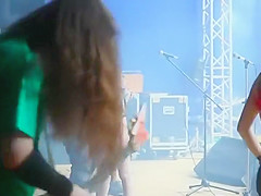 rock groupies got on the stage