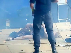 rock groupies got on the stage