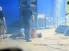 rock groupies got on the stage