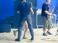 rock groupies got on the stage