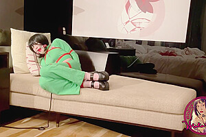 santana redd fart porn -Selfbondage & Struggle In Green Tracksuit And Pants