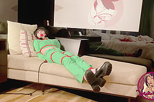 santana redd fart porn -Selfbondage & Struggle In Green Tracksuit And Pants
