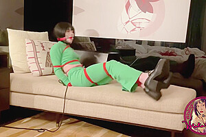 santana redd fart porn -Selfbondage & Struggle In Green Tracksuit And Pants