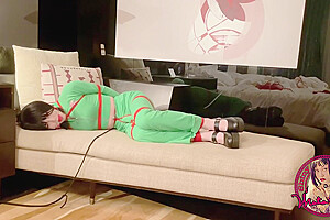 santana redd fart porn -Selfbondage & Struggle In Green Tracksuit And Pants