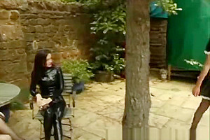 sissy maid serves and humiliated by two Mistresses