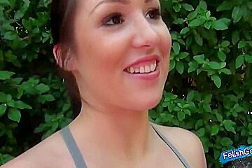 teen 18+ Lesbians Lick And Scissor Their Wet Pussies Outdoor After Hot Workout