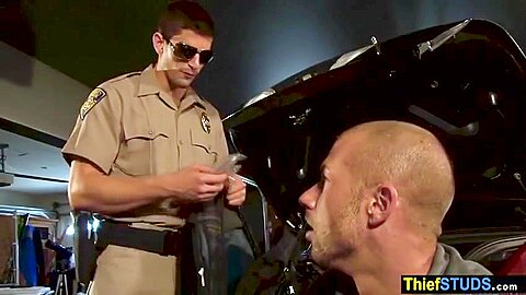 teen 18+ Perp Riding On The Long Cock Of The Law Bareback - Rod Daily, Tyler Torro And Andrew Stark