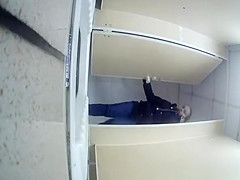 teen 18+ in jeans caught peeing