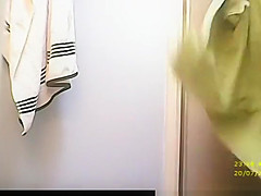 teen 18+ with nice body spied in bathroom