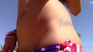 teens 18+ celebrating independence day with outdoor fucking