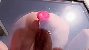 window mounted dildo pounded
